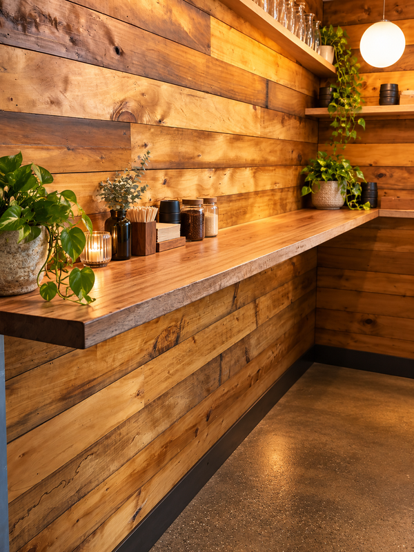 Custom Timber Display Shelving