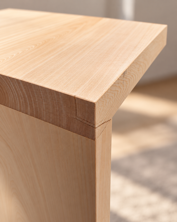 Solid Timber Pedestal Side Table