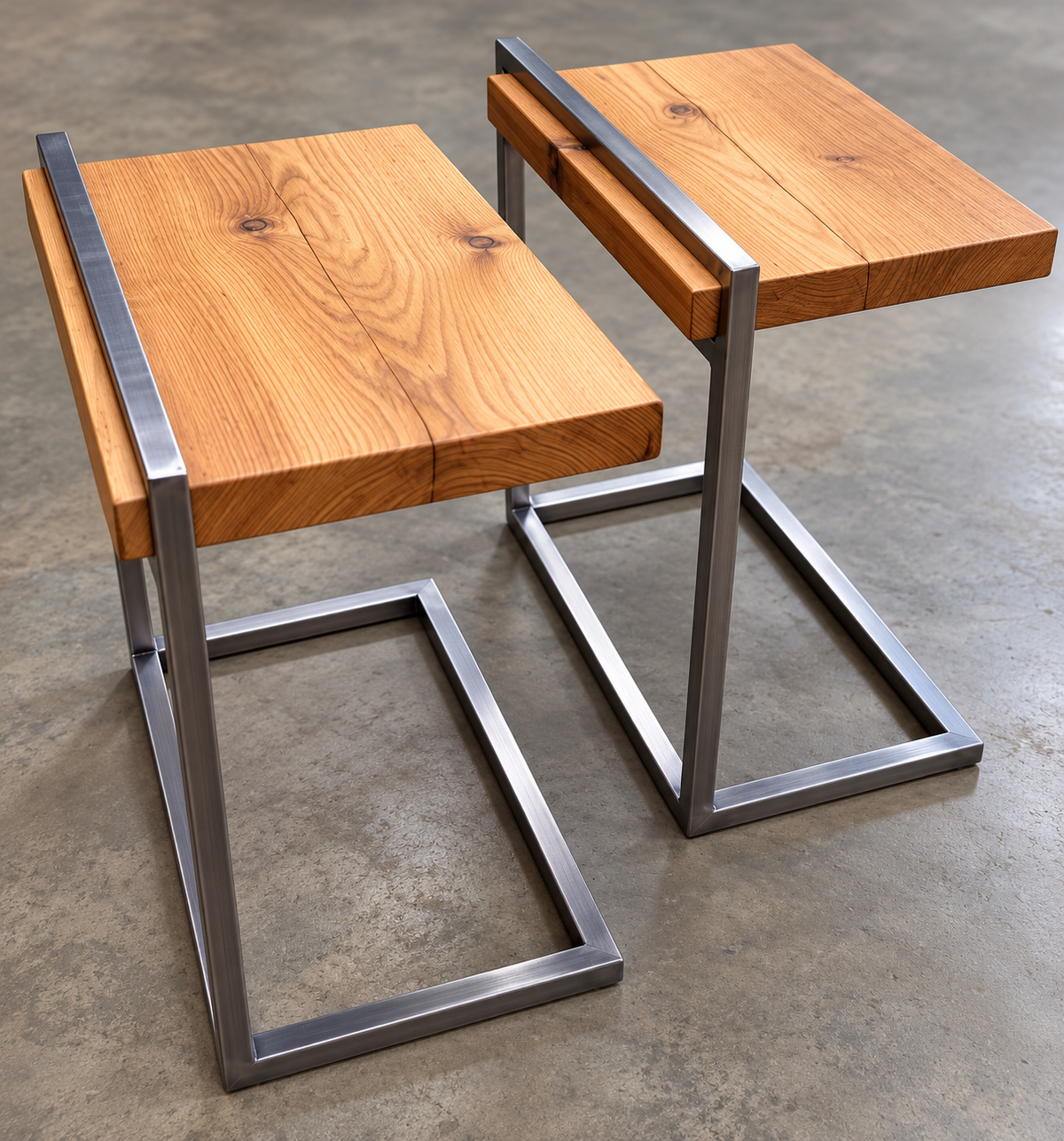 Steel & Timber Side Tables