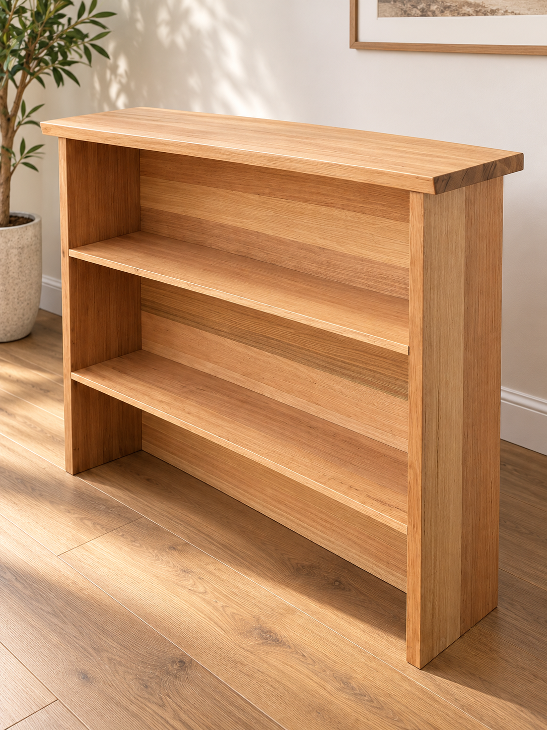 Custom fitted timber service counter