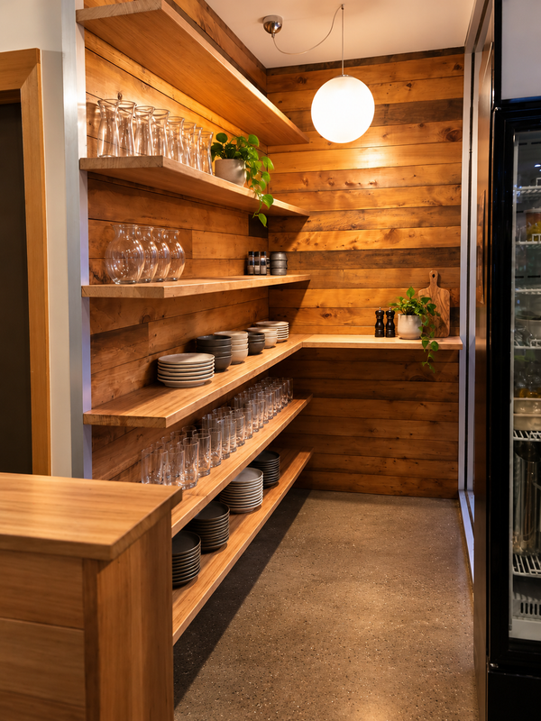 Custom Timber Display Shelving
